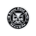 White Maltese Cross Sew On Patch