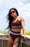 Women's Skull Print High-Waisted Bikini Bottom