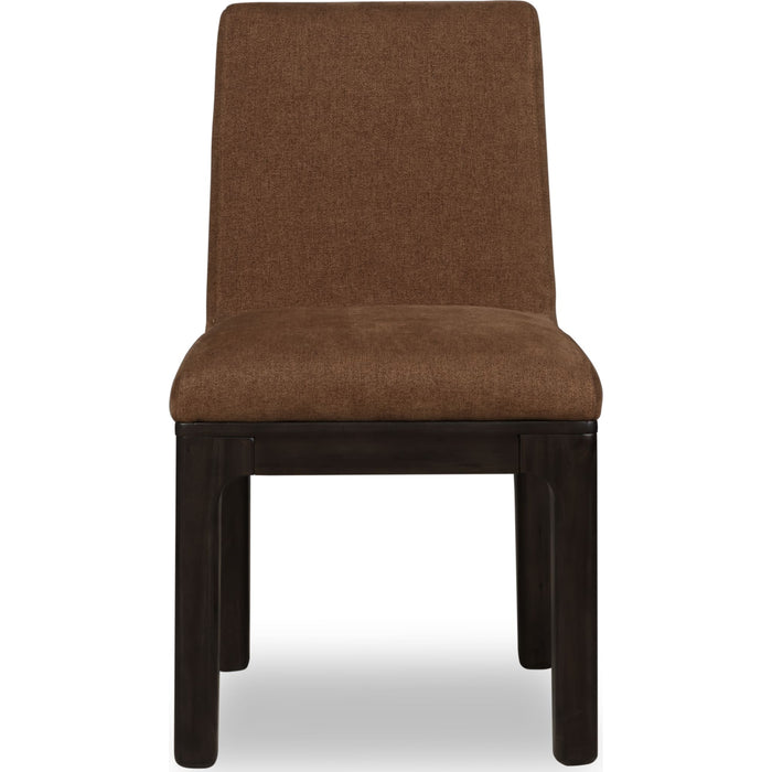 Zamba Chenille Upholstered Acacia Wood Dining Chair SET OF 2