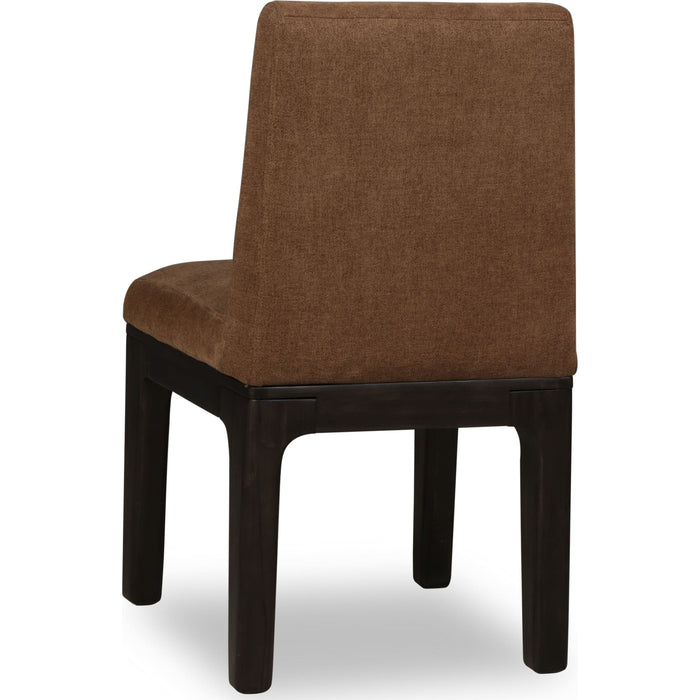 Zamba Chenille Upholstered Acacia Wood Dining Chair SET OF 2